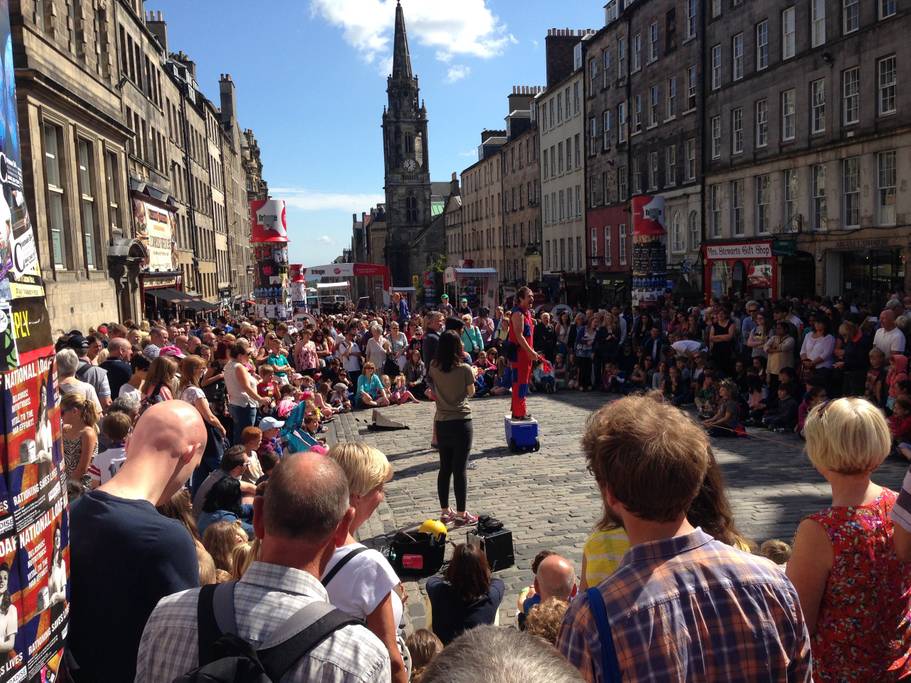 The Royal Mile during Edinburgh Festival