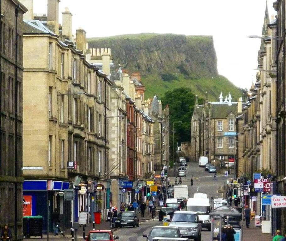 Local neighbourhood - just round the corner, looking up Easter Road to the Crags
