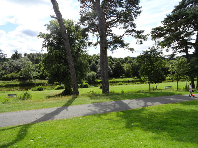 Hay Lodge Park on the banks of the River Tweed