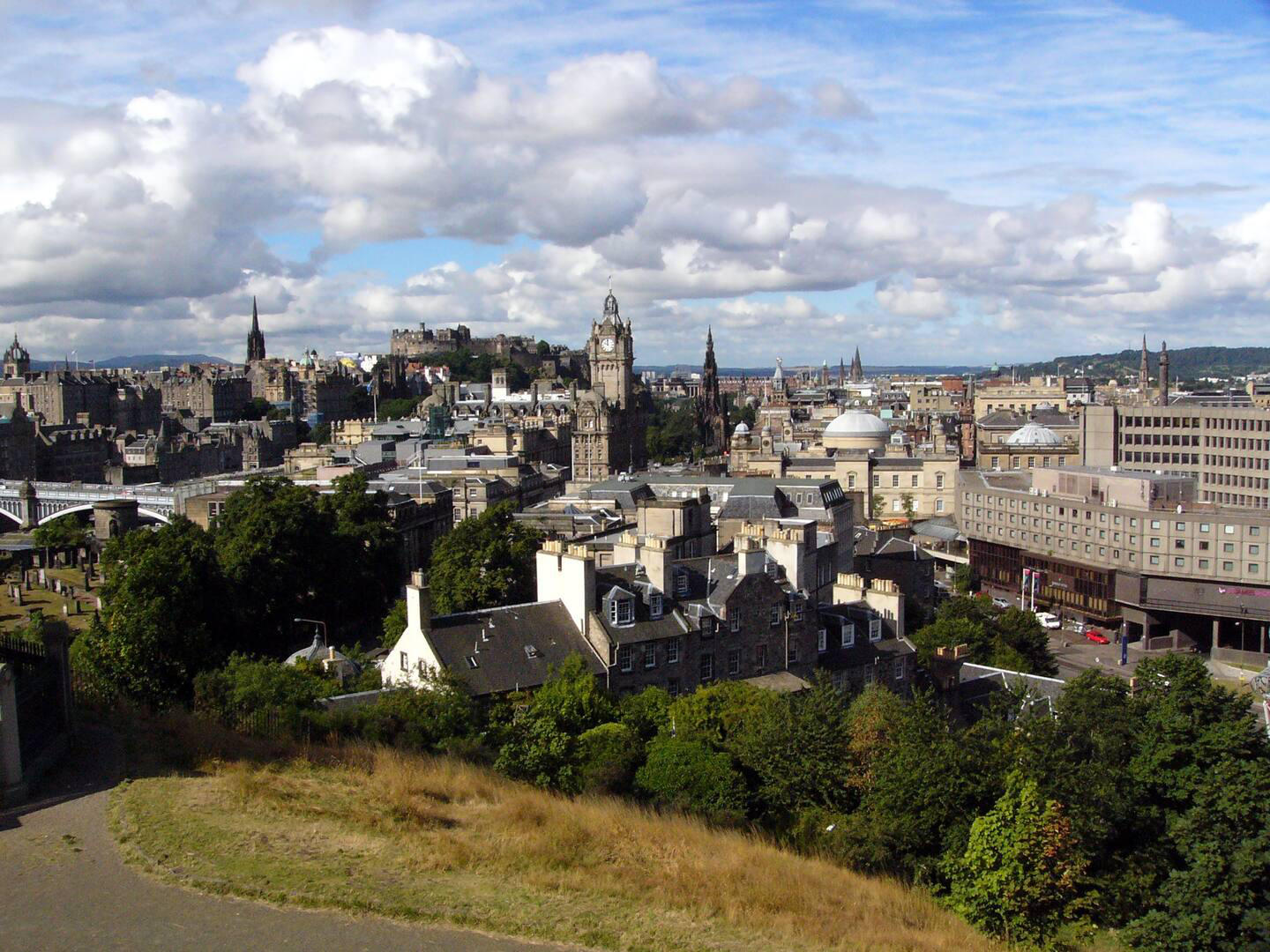 Edinburgh from Calton Hill looking west towards the Castle