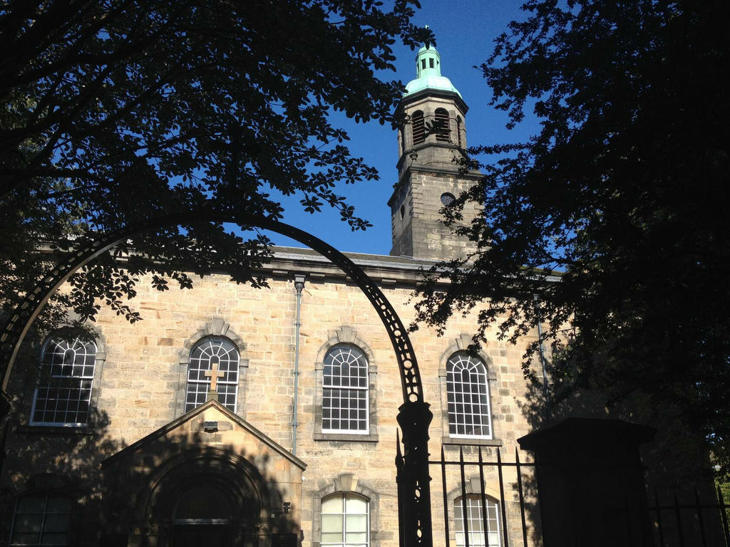 The apartment overlooks St. Patrick's Church