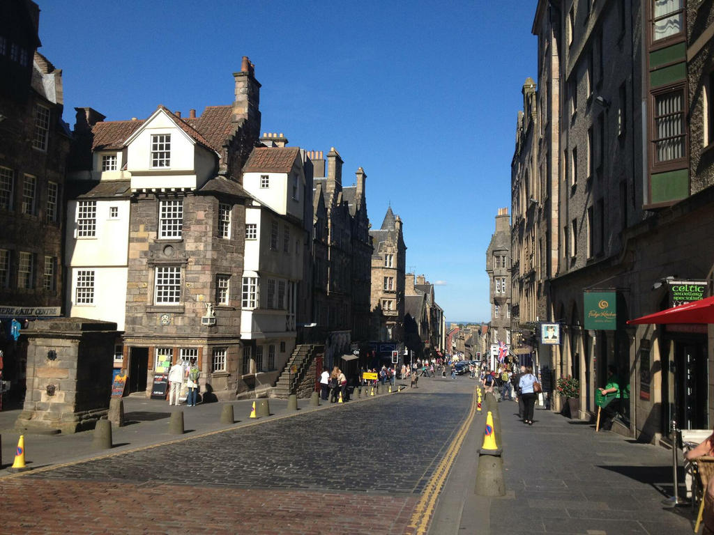 The Royal Mile, one minute walk from the flat