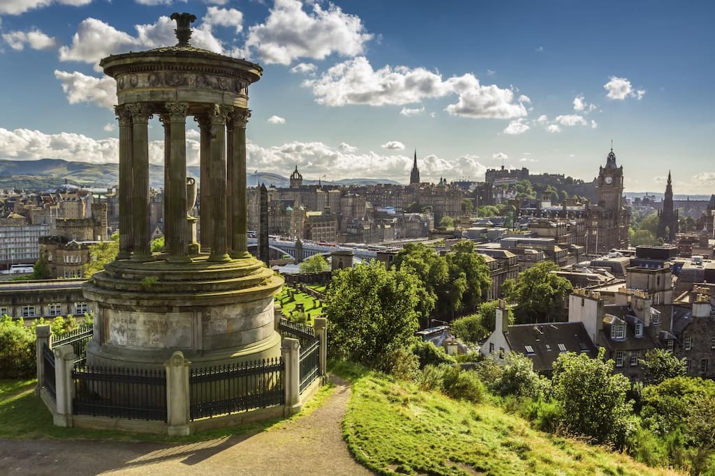 A view onto the city from Calton Hill