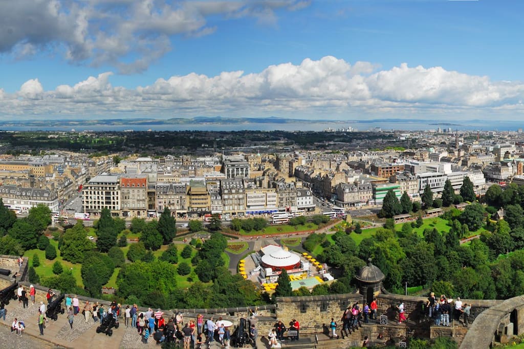 Looking down from Edinburgh Castle