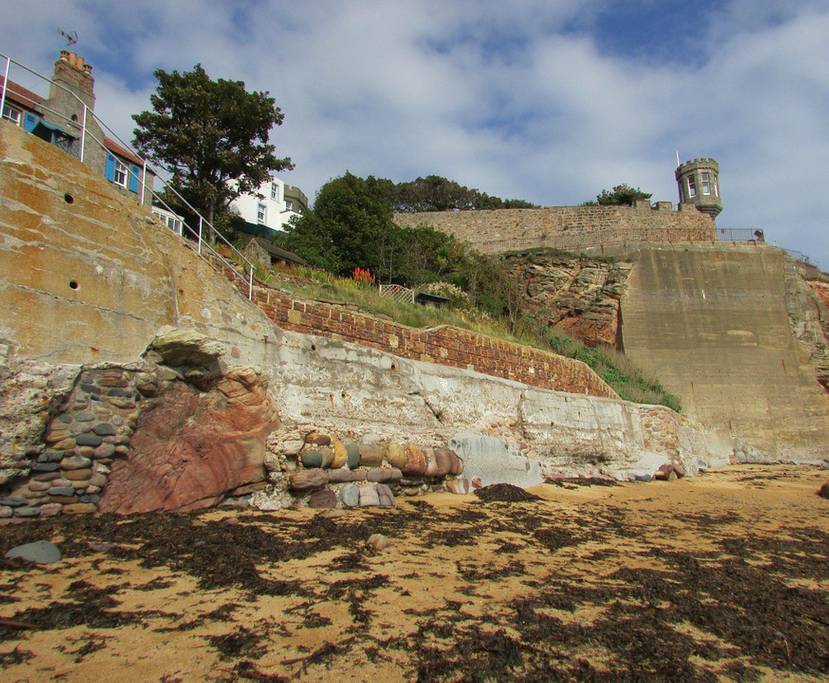 Low tide looking up to the house