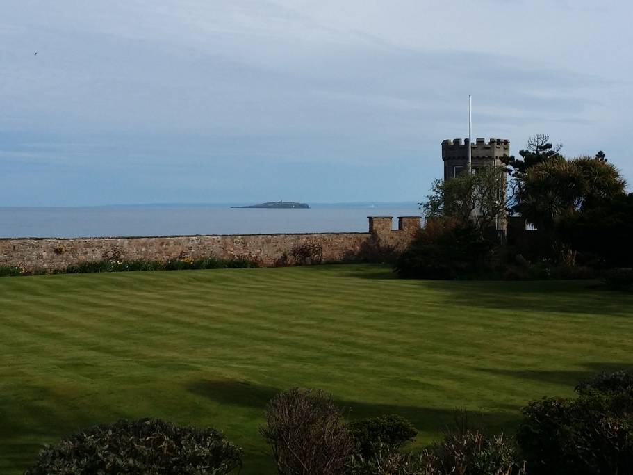 The turret with Isle of May in the background