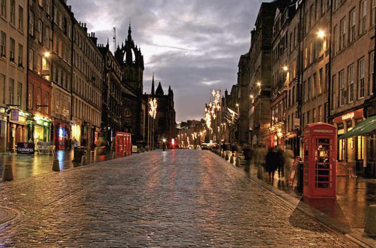 The Royal Mile half a mile away!