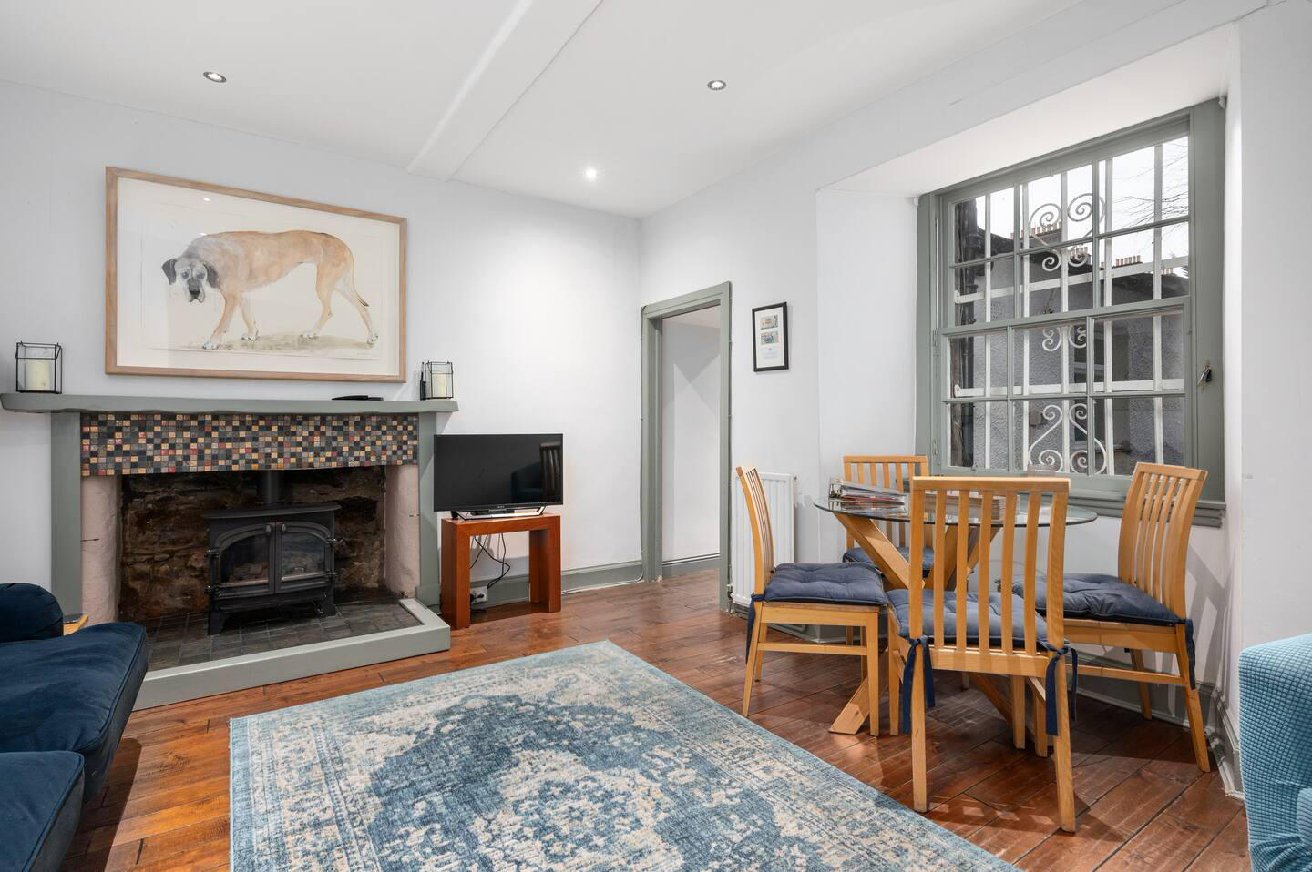 Living room with dining area