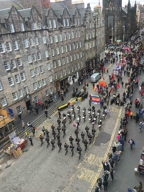 Looking down to the Royal Mile