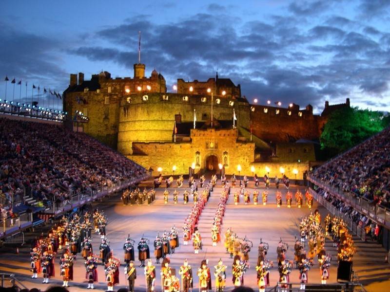 Edinburgh Castle during the Tattoo