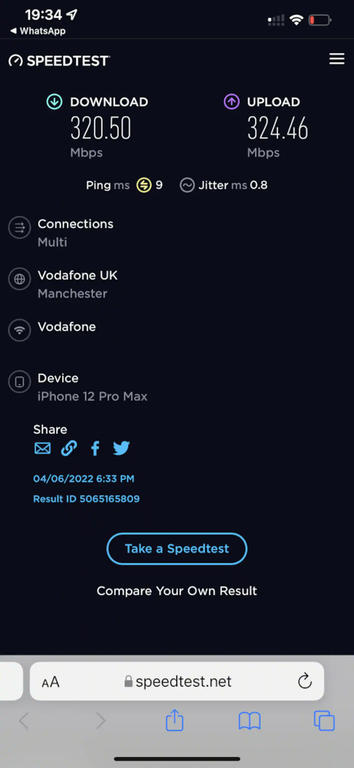 High speed Fibre internet access