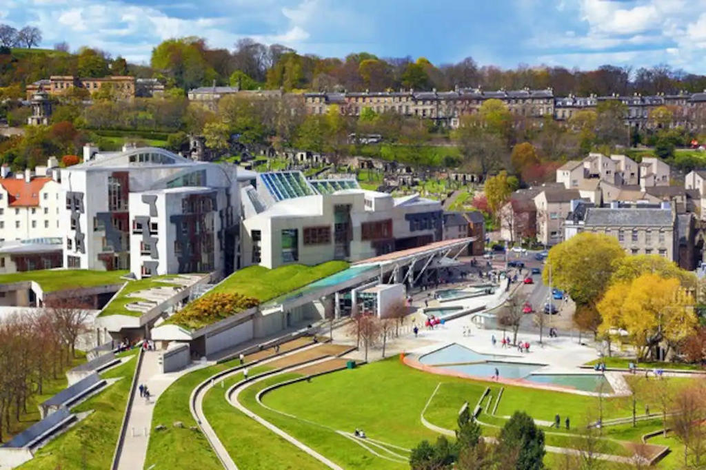 Scottish parliament building Edinburgh, only 12 minutes away