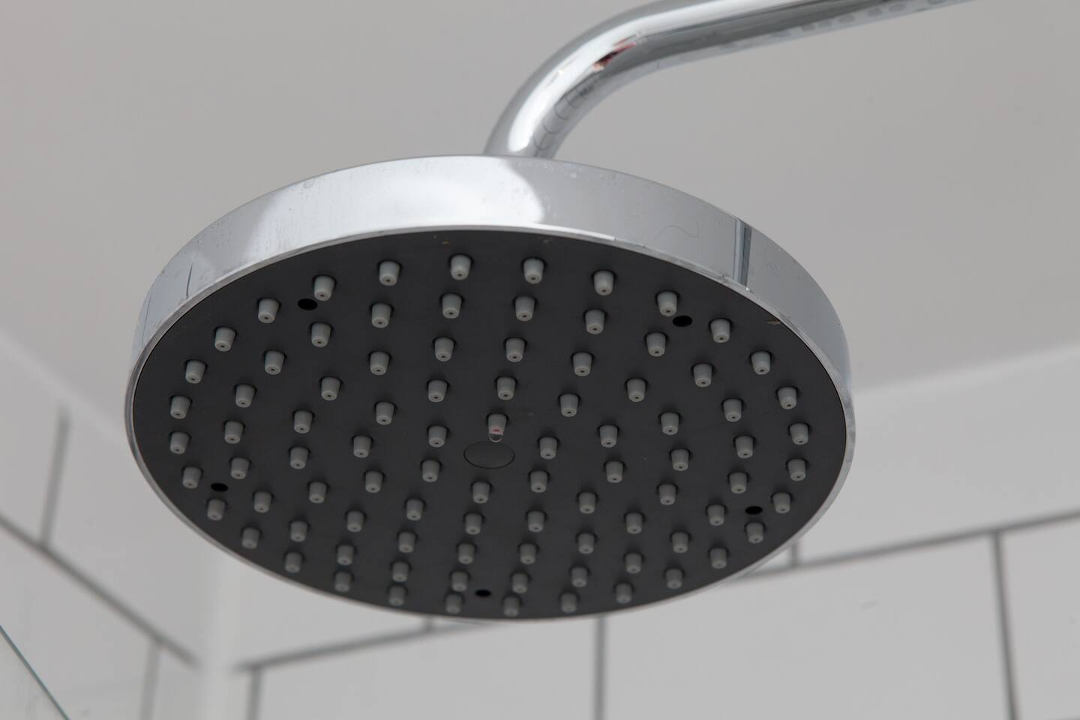 Contemporary overhead and handheld showers
