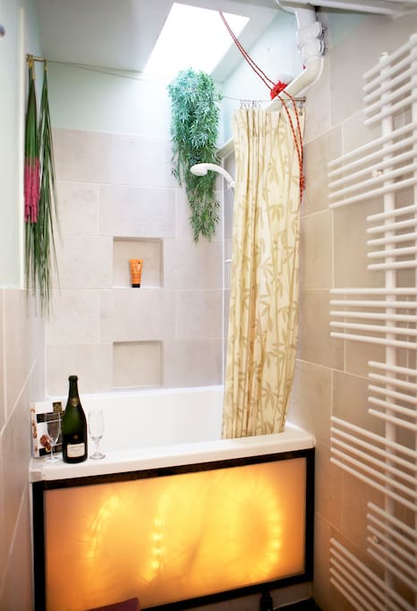 Bathroom with Japanese-style deep-soaking tub (& shower)