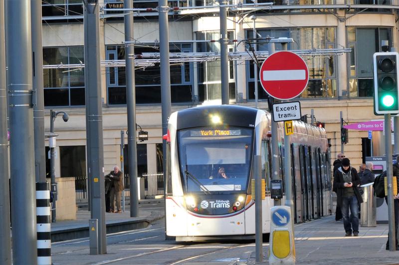 Haymarket railway station and tram stop